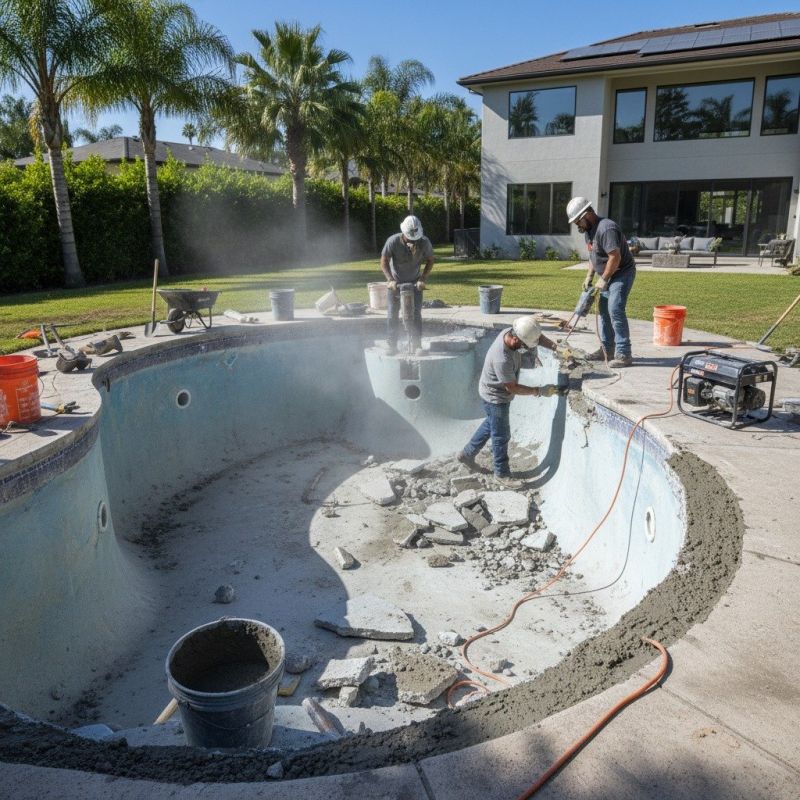 Poolside Concrete Repair